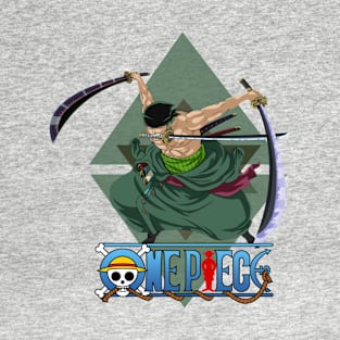 Green Illustrated Zoro T-Shirt